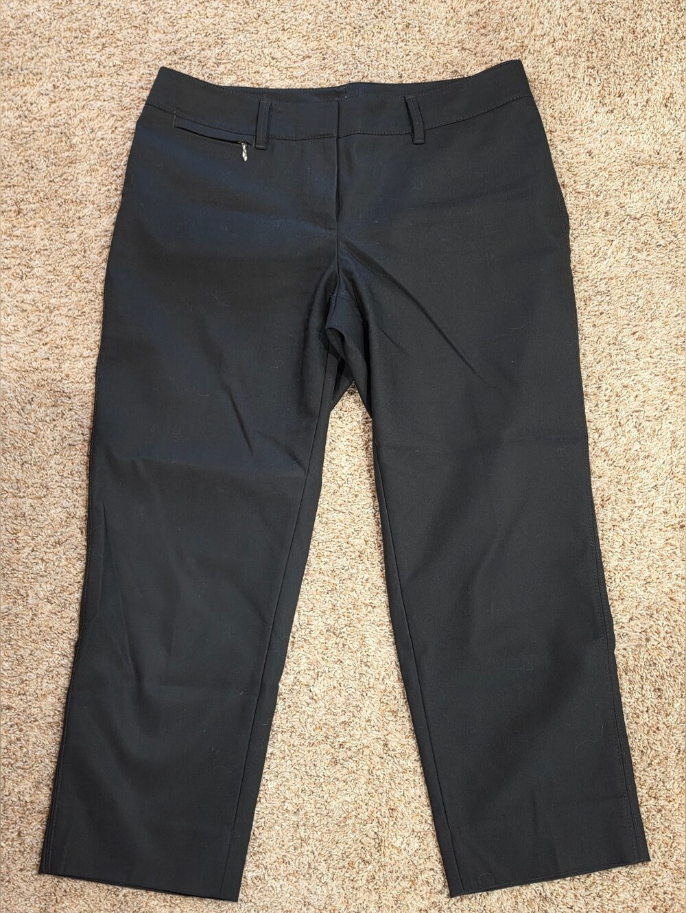 White House Black Market Perfect Form Black Cropped Dress Pants - Size 8